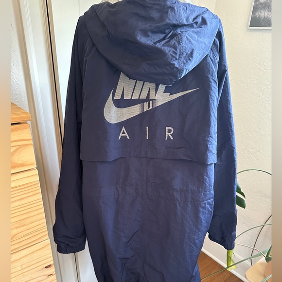 Nike Air x Kim Jones Trench Coat size S reversible navy pinstripe fishtail - Picture 3 of 13